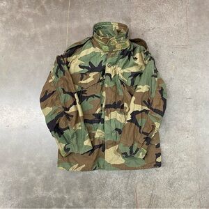 US Army Woodland Camo M65 Field Jacket Cold Weather Men’s XS